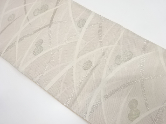 JAPANESE KIMONO / ANTIQUE FUKURO OBI FOR SUMMER / WOVEN GRASS